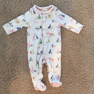 Mini Boden Baby Girl Pajamas. Newborn.